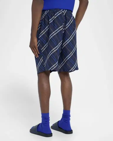 Burberry Men 's Casual Silk Check Shorts | Thumbnail 2