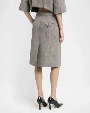 Bottega Veneta Knotted Melange Straight Skirt | Thumbnail 2 Bottega Veneta Knotted Melange Straight Skirt | Thumbnail 2