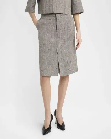Bottega Veneta Knotted Melange Straight Skirt | Thumbnail 3 Bottega Veneta Knotted Melange Straight Skirt | Thumbnail 3