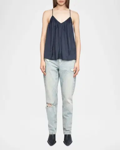 Zadig & Voltaire Cym Pleated Satin Camisole | Thumbnail 2
