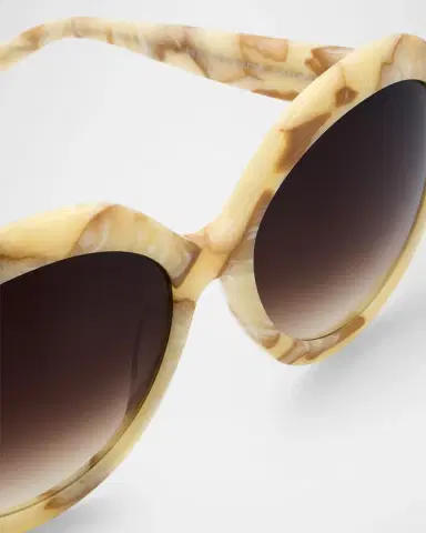 BARTON PERREIRA Orleandra Round Acetate Sunglasses | Thumbnail 4