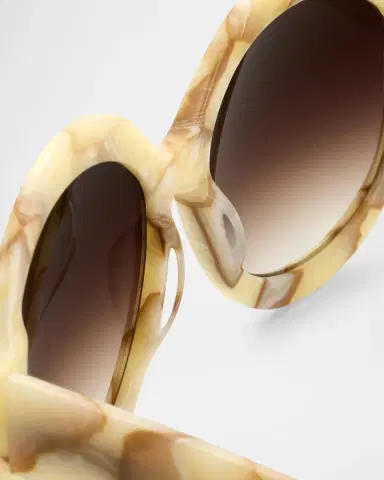 BARTON PERREIRA Orleandra Round Acetate Sunglasses | Thumbnail 5