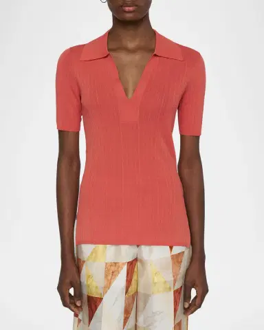 Joseph Ribbed Slim-Fit Polo | Thumbnail 4