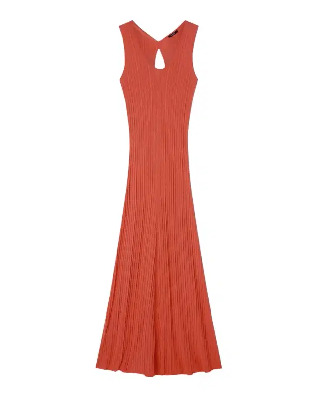 Joseph Cutout Racerback Viscose Rib Maxi Dress