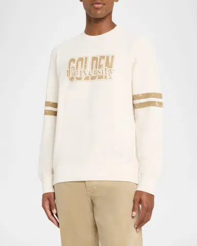 Golden Goose Men's Cotton Fleece Golden University Sweatshirt | Thumbnail 4 Golden Goose Men's Cotton Fleece Golden University Sweatshirt | Thumbnail 4