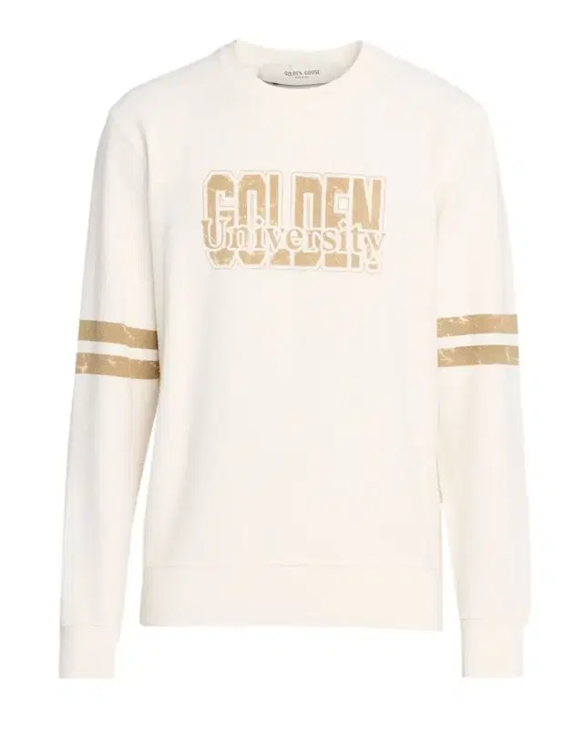 Men 's Cotton Fleece Golden University Sweatshirt
