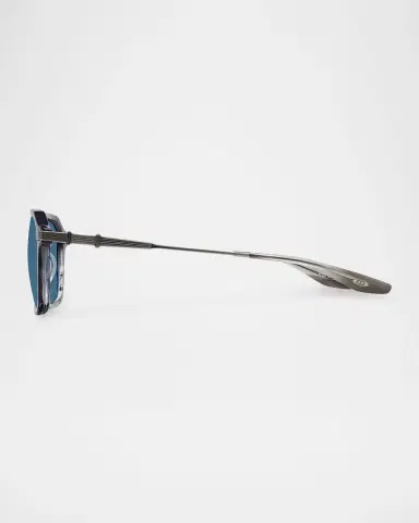 BARTON PERREIRA Men's Delon Acetate and Titanium Rectangle Sunglasses | Thumbnail 2 BARTON PERREIRA Men's Delon Acetate and Titanium Rectangle Sunglasses | Thumbnail 2