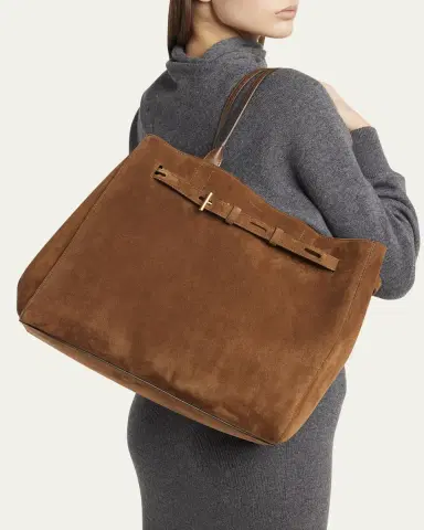 Tom Ford Audrey Large Tote Bag in Calfskin Suede | Thumbnail 2