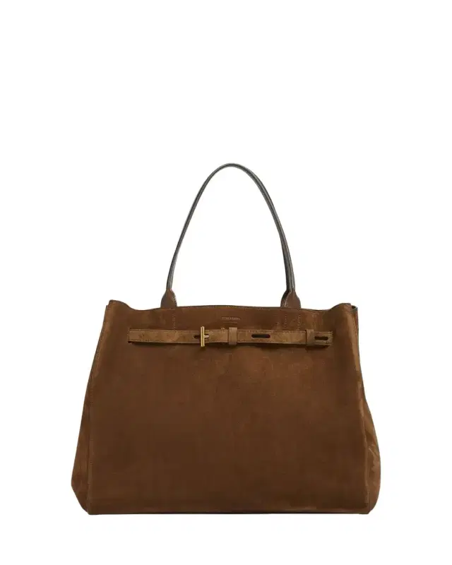 TOM FORD Audrey Large Tote Bag in Calfskin Suede