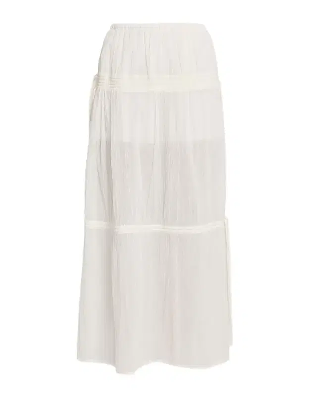 Tiered Drawstring Maxi Skirt