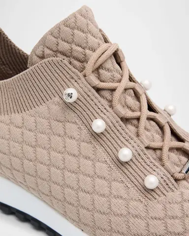 Jimmy Choo Veles Embellished Knit Trainers | Thumbnail 5