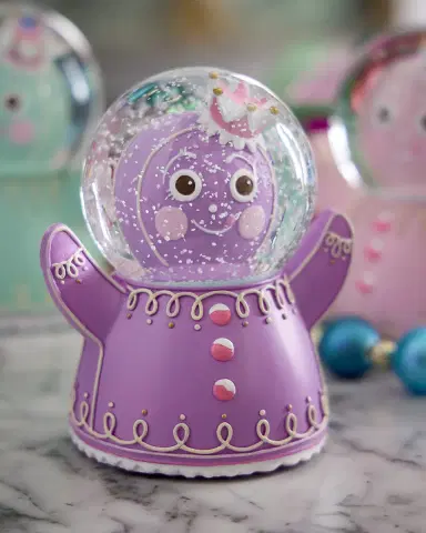 Glitterville Ginger Dough Waterdome, Dark Pink | Thumbnail 1