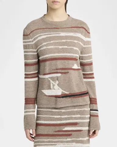 Bottega Veneta Graphic Intarsia Knit Sweater | Thumbnail 4 Bottega Veneta Graphic Intarsia Knit Sweater | Thumbnail 4