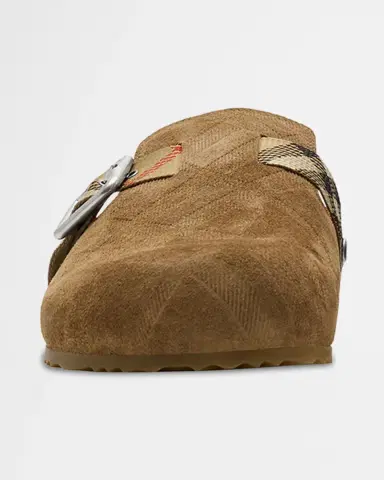 Burberry Urchin Calf Suede Slide Clogs | Thumbnail 2 Burberry Urchin Calf Suede Slide Clogs | Thumbnail 2
