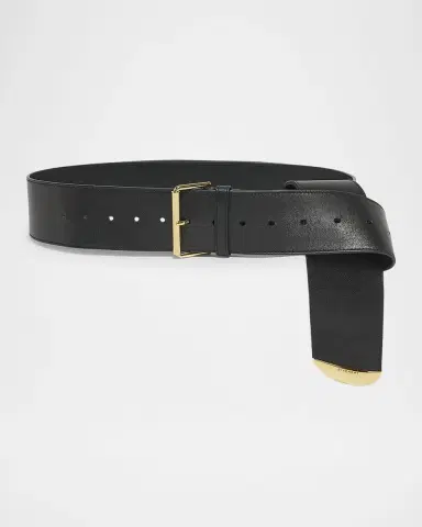 Givenchy Voyou Two-Tone Metal Leather Belt | Thumbnail 2