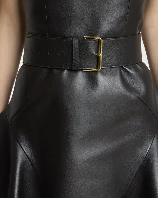 Voyou Two-Tone Metal Leather Belt Voyou Two-Tone Metal Leather Belt