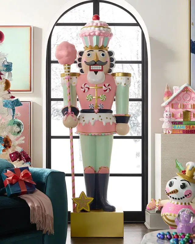 Glitterville 78" Giant Colonel Cupcake Life-Size Christmas Display