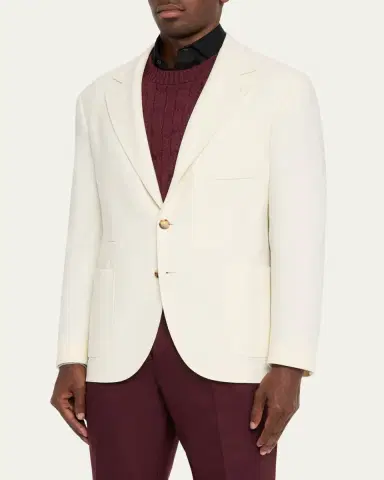 Brunello Cucinelli Men's Cavallery Twill Sport Jacket | Thumbnail 4 Brunello Cucinelli Men's Cavallery Twill Sport Jacket | Thumbnail 4