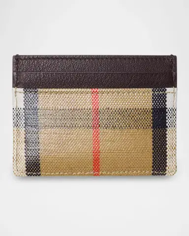 Burberry Highlands Check Jacquard Leather Card Case | Thumbnail 2 Burberry Highlands Check Jacquard Leather Card Case | Thumbnail 2