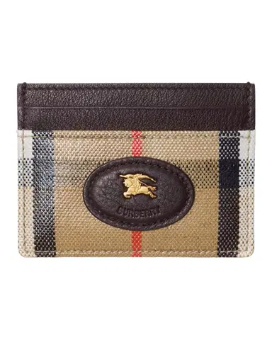 Burberry Highlands Check Jacquard Leather Card Case | Thumbnail 1 Burberry Highlands Check Jacquard Leather Card Case | Thumbnail 1