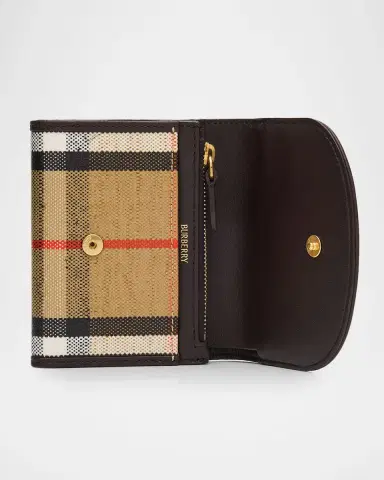 Burberry Highlands Check Compact Trifold Wallet | Thumbnail 5 Burberry Highlands Check Compact Trifold Wallet | Thumbnail 5