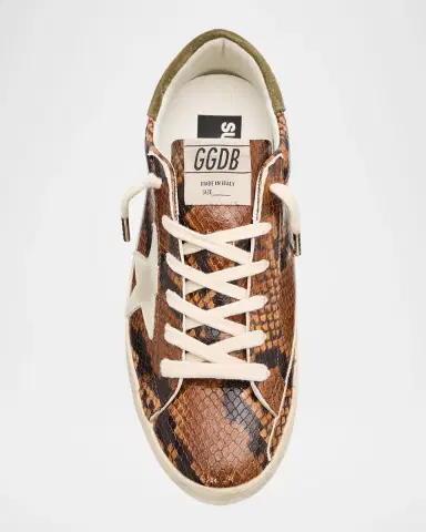 Golden Goose Super-Star Pyhton-Print Mixed Leather Low-Top Sneakers | Thumbnail 6 Golden Goose Super-Star Pyhton-Print Mixed Leather Low-Top Sneakers | Thumbnail 6
