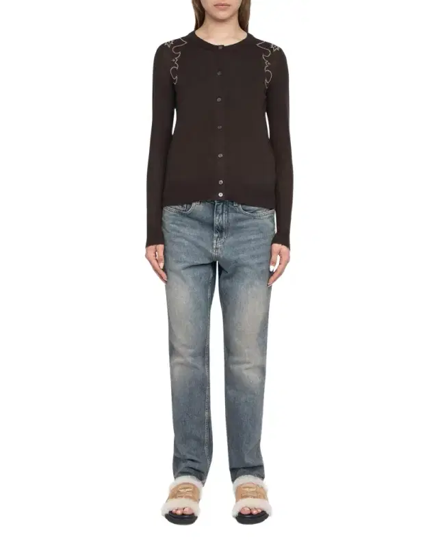 Zadig & Voltaire Missya Western Strass Cashmere Cardigan