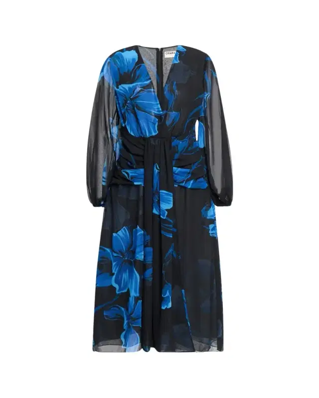 Chiara Boni La Petite Robe Floral-Print Georgette Midi Dress