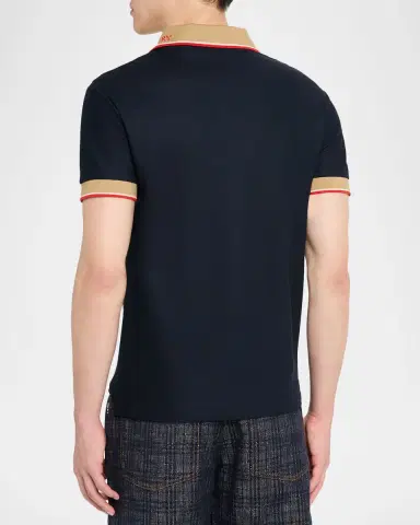 Burberry Men's Cotton Logo-Collar Polo Shirt | Thumbnail 2 Burberry Men's Cotton Logo-Collar Polo Shirt | Thumbnail 2