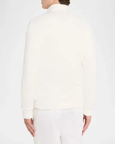 Orlebar Brown Men's Mazari Capri Collar Three-Button Seersucker Sweater | Thumbnail 3 Orlebar Brown Men's Mazari Capri Collar Three-Button Seersucker Sweater | Thumbnail 3