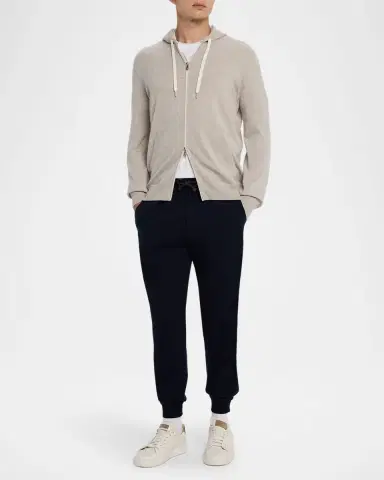 Brunello Cucinelli Men's Cashmere Full-Zip Hoodie | Thumbnail 2 Brunello Cucinelli Men's Cashmere Full-Zip Hoodie | Thumbnail 2