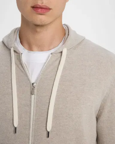 Brunello Cucinelli Men's Cashmere Full-Zip Hoodie | Thumbnail 5 Brunello Cucinelli Men's Cashmere Full-Zip Hoodie | Thumbnail 5