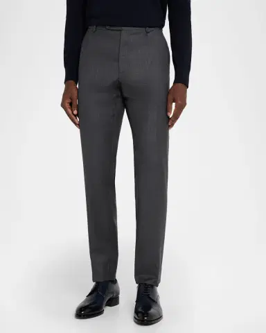 Brioni Men's Wool Textured Straight-Fit Formal Pants | Thumbnail 3