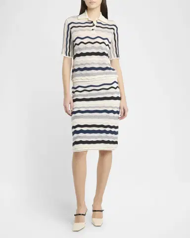 Bottega Veneta Zigzag Striped Knitwear Top | Thumbnail 2 Bottega Veneta Zigzag Striped Knitwear Top | Thumbnail 2