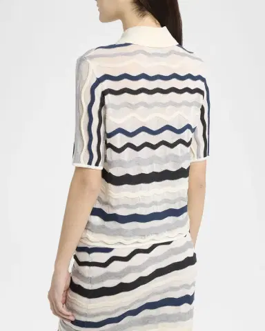 Bottega Veneta Zigzag Striped Knitwear Top | Thumbnail 3 Bottega Veneta Zigzag Striped Knitwear Top | Thumbnail 3