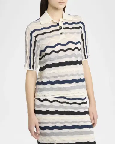 Bottega Veneta Zigzag Striped Knitwear Top | Thumbnail 4 Bottega Veneta Zigzag Striped Knitwear Top | Thumbnail 4