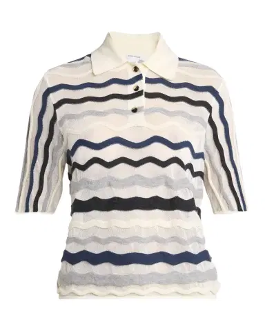 Bottega Veneta Zigzag Striped Knitwear Top | Thumbnail 1 Bottega Veneta Zigzag Striped Knitwear Top | Thumbnail 1