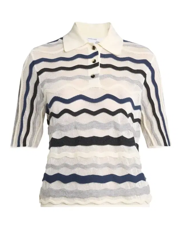 Bottega Veneta Zigzag Striped Knitwear Top