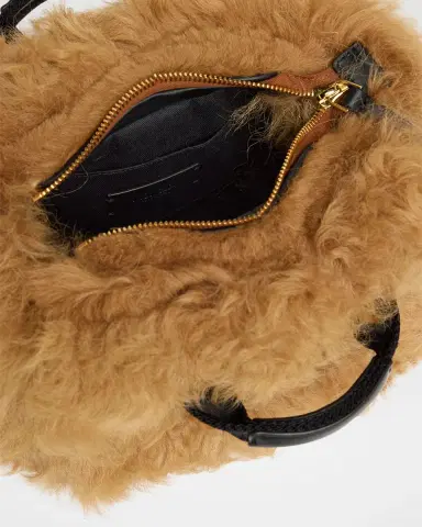 Moncler Micro Caradoc Shearling Tote Bag | Thumbnail 4 Moncler Micro Caradoc Shearling Tote Bag | Thumbnail 4