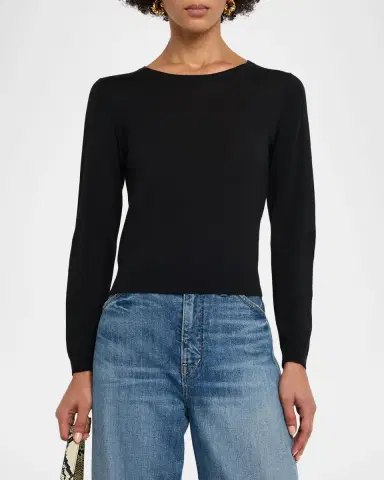 Nili Lotan Oriana Wool Crewneck Sweater | Thumbnail 4