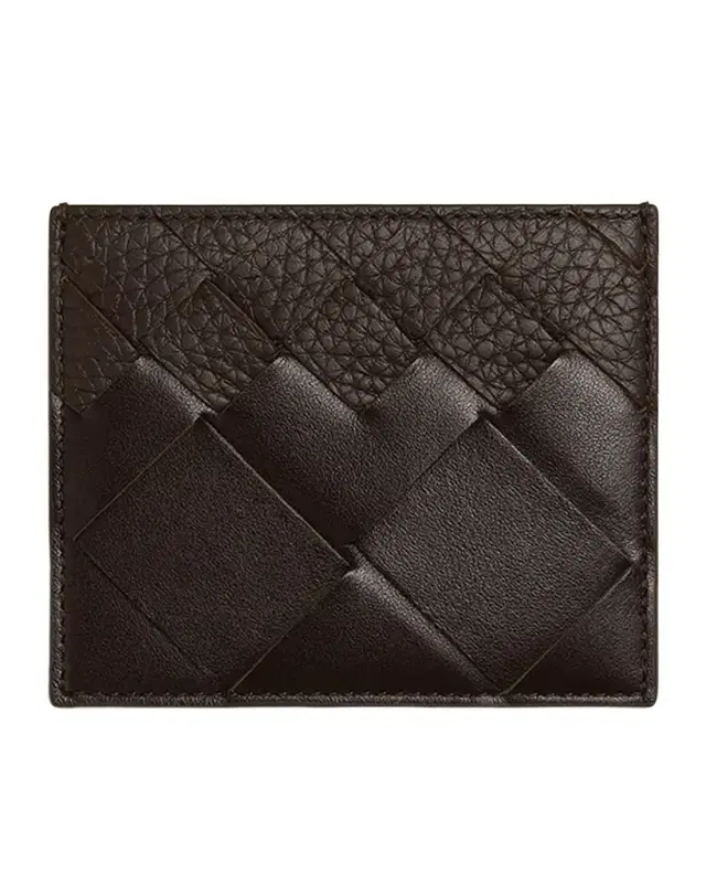 Bottega Veneta Men 's Intrecciato 15 Degrade Leather Card Holder