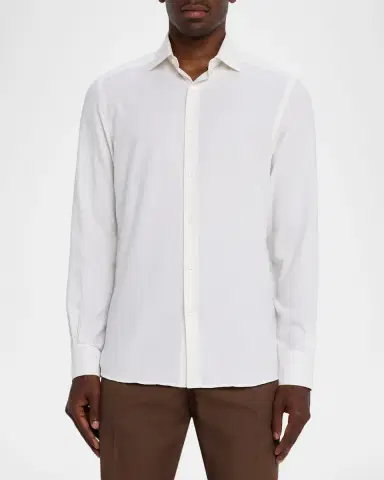 Zegna Men's Cashco Classic-Fit Sport Shirt | Thumbnail 3