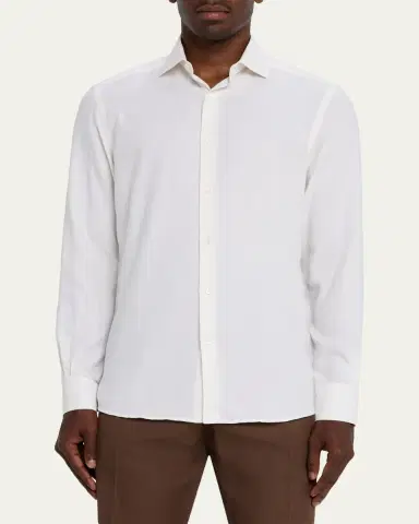 Zegna Men's Cashco Classic-Fit Sport Shirt | Thumbnail 8