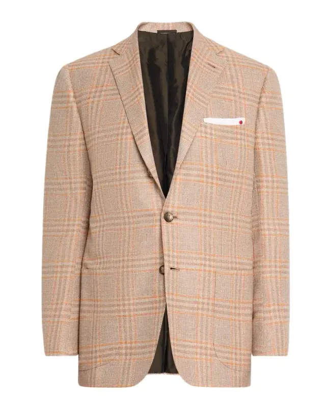 Men 's Plaid Single-Breasted Sport Coat