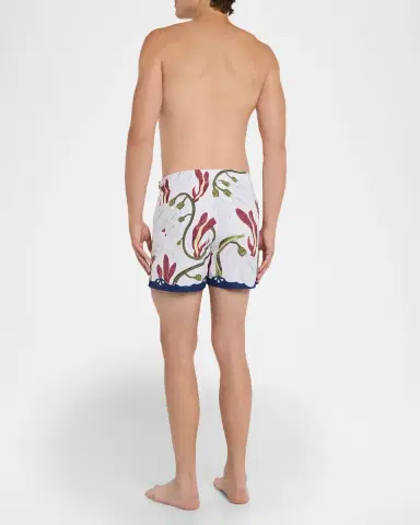 Orlebar Brown Men's Setter Orchis Print Swim Shorts, 4.5 Inseam | Thumbnail 3