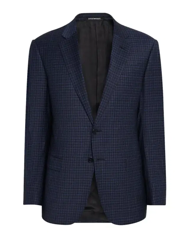 Men 's Wool Stretch Plaid G Line Sport Coat