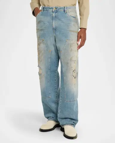 Golden Goose Men's Distressed Sand-Washed Painter Jeans | Thumbnail 3