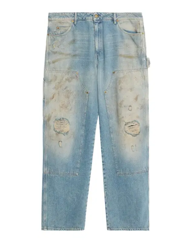 Men 's Distressed Sand-Washed Painter Jeans