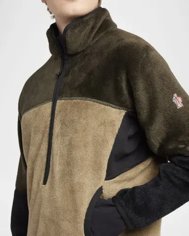 Moncler Grenoble Men's Velvet Partial Zip Pullover | Thumbnail 5 Moncler Grenoble Men's Velvet Partial Zip Pullover | Thumbnail 5