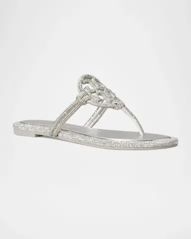 Tory Burch Miller Pave Leather Logo Sandals | Thumbnail 2